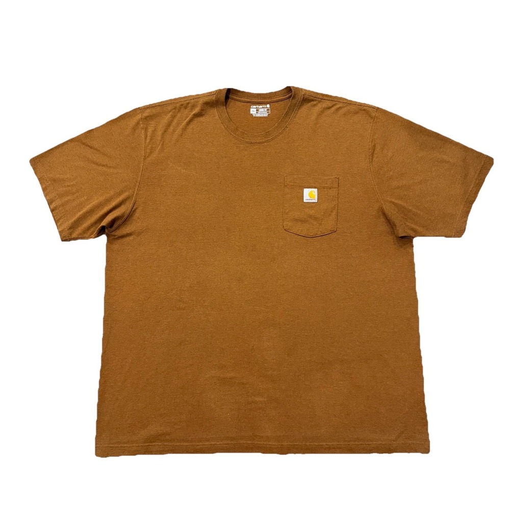 Carhartt K87 Pocket T Shirt Loose Fit Brown‎ Workwear Heavyweight Tee 2XL